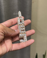 Custom Iced Out Vertical Name Necklace Tennis Chain