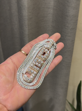 Custom Iced Out Vertical Name Necklace Tennis Chain
