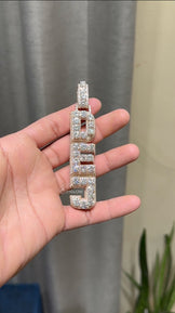 VVS Moissanite Iced Out Letter Pendant