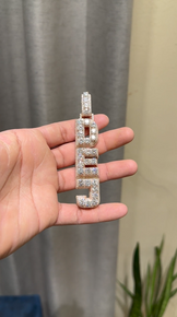 VVS Moissanite Iced Out Letter Pendant