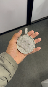 Custom Fully Iced Round Letter Pendant