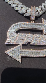 Iced Out Italic Letter Pendant