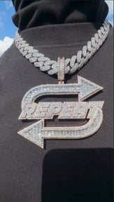 Iced Out Italic Letter Pendant