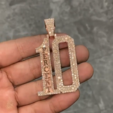 Custom Iced Out Number Pendant