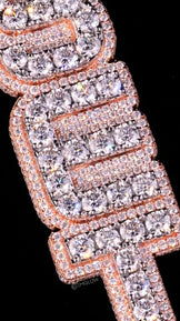 Iced Out Vertical Initial Letter Pendant