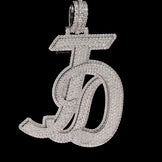 Custom Iced Out Two Letter Pendant