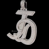 Custom Iced Out Two Letter Pendant