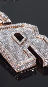 Iced Out Initial Pendant Necklace
