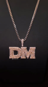 Iced Out Two Letter Pendant