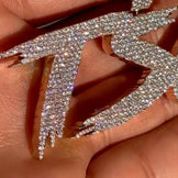 Custom 3D Initial Pendant Iced Out Hip Hop Pendant