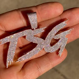 Custom 3D Initial Pendant Iced Out Hip Hop Pendant