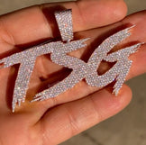 Custom 3D Initial Pendant Iced Out Hip Hop Pendant
