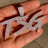 Custom 3D Initial Pendant Iced Out Hip Hop Pendant