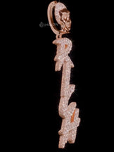 Iced Out Custom Vertical Letter Pendant