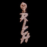 Iced Out Custom Vertical Letter Pendant