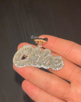 Iced Out Moissanite Custom Name Pendant