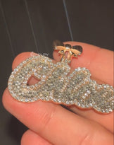 Iced Out Moissanite Custom Name Pendant