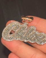 Iced Out Moissanite Custom Name Pendant