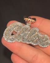 Iced Out Moissanite Custom Name Pendant