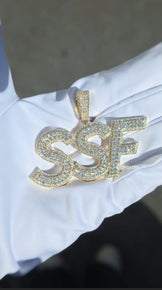 Custom Moissanite Letter Pendant