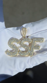 Custom Moissanite Letter Pendant