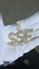 Custom Moissanite Letter Pendant