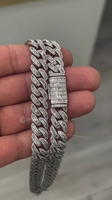 15MM Miami Cuban Link Baguette Chain