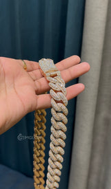 20mm VVS Moissanite Cuban Link Chain