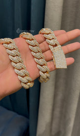 20mm VVS Moissanite Cuban Link Chain