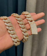 20mm VVS Moissanite Cuban Link Chain