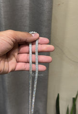 5MM Baguette & Round Diamond Tennis Necklace