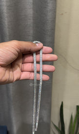 5MM Baguette & Round Diamond Tennis Necklace