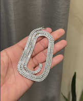 5MM Baguette & Round Diamond Tennis Necklace