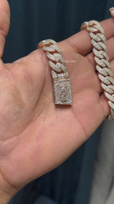12mm Fully Iced Out Miami Cuban Link Chain