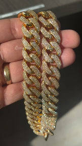 16mm Custom Buss down Iced Out Cuban Chain