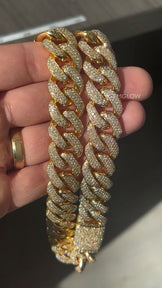 16mm Custom Buss down Iced Out Cuban Chain