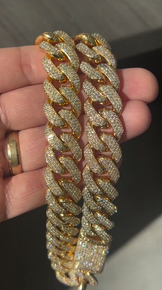 16mm Custom Buss down Iced Out Cuban Chain