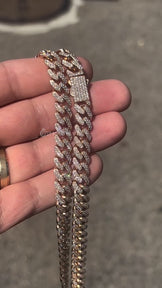 8MM Moissanite Miami Cuban Link Chain Necklace