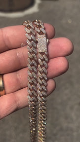 8MM Moissanite Miami Cuban Link Chain Necklace