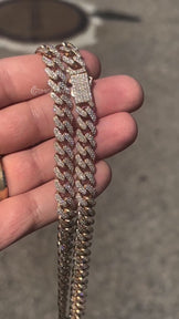 8MM Moissanite Miami Cuban Link Chain Necklace