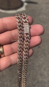 8MM Moissanite Miami Cuban Link Chain Necklace