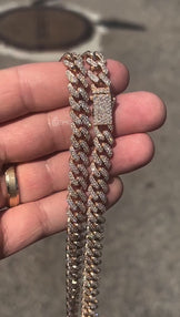 8MM Moissanite Miami Cuban Link Chain Necklace