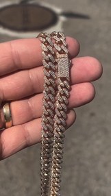 8MM Moissanite Miami Cuban Link Chain Necklace