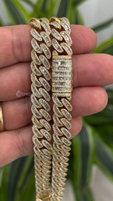 10.5MM Hip Hop Baguette Cuban Chain Necklace