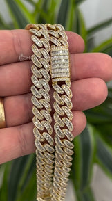 10.5MM Hip Hop Baguette Cuban Chain Necklace