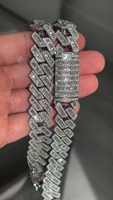 17.5MM Iced Out Miami Cuban Baguette Chain