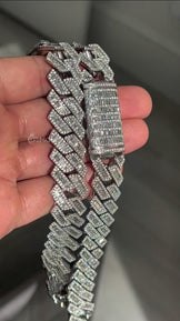 17.5MM Iced Out Miami Cuban Baguette Chain