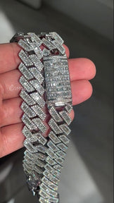17.5MM Iced Out Miami Cuban Baguette Chain
