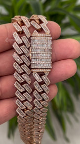 13MM Baguette Moissanite Miami Cuban Link Chain