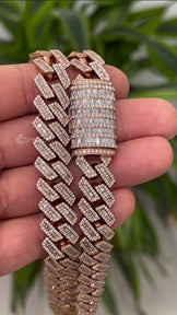 13MM Baguette Moissanite Miami Cuban Link Chain